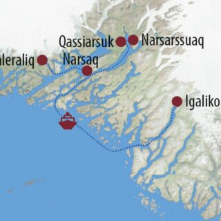 Karte Reise Grönland Zwischen Eisbergen und Gletschern 2022