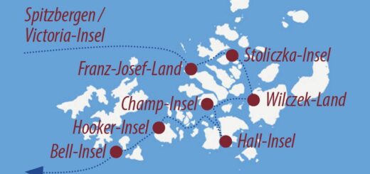 Karte Reise Spitzbergen • Russland Expedition Franz-Josef-Land 2022